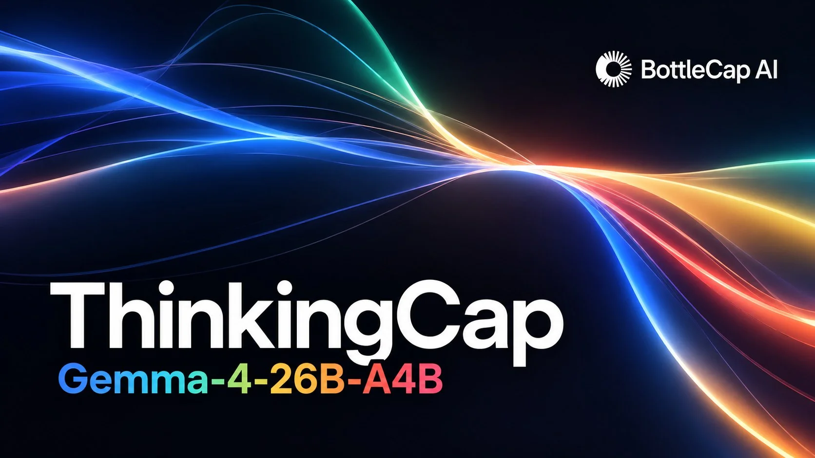 Oficiální vizuál BottleCap AI k modelu ThinkingCap pro Gemma-4-26B-A4B