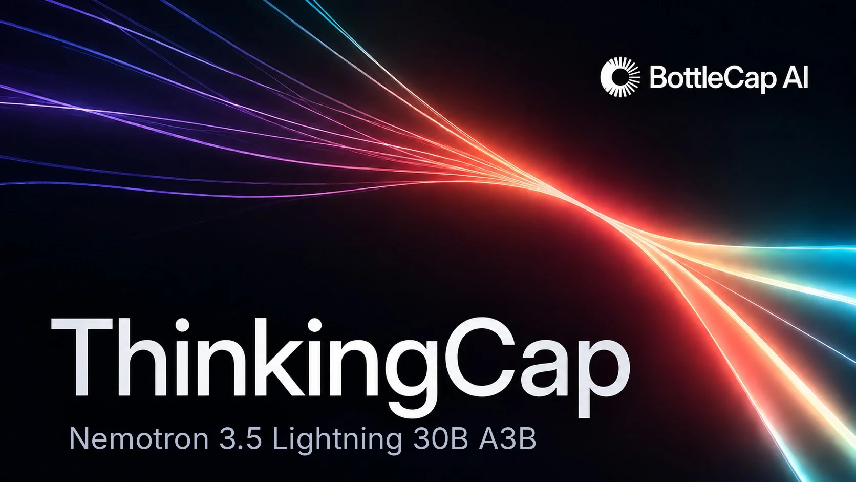 Oficiální vizuál BottleCap AI k modelu ThinkingCap pro Nemotron 3.5 Lightning 30B A3B